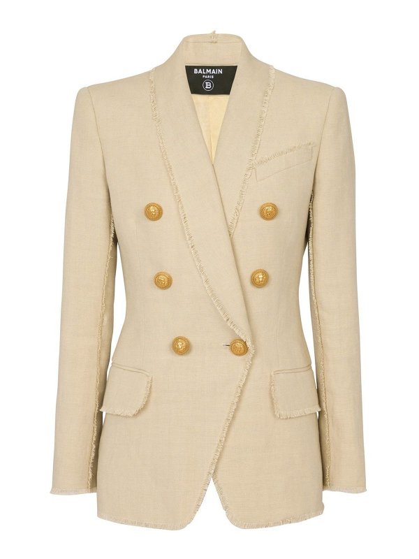 Balmain: ブレザー - ブレザー - ベージュ