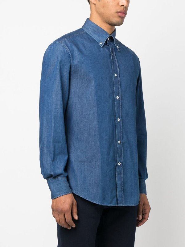 BRUNELLO CUCINELLI: Hemden online - Casualjacke - Dunkles Jeansblau