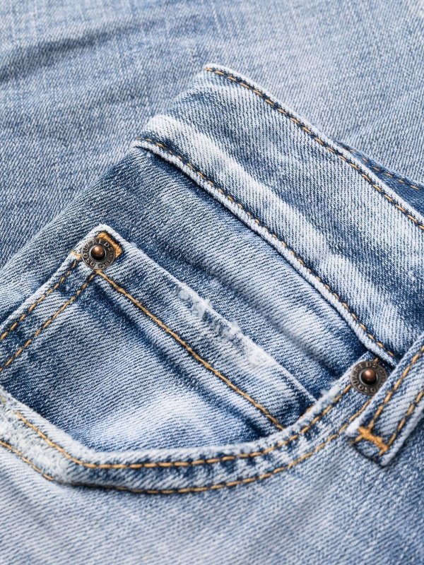 DSQUARED2: straight leg jeans online - Distressed-effect cropped jeans