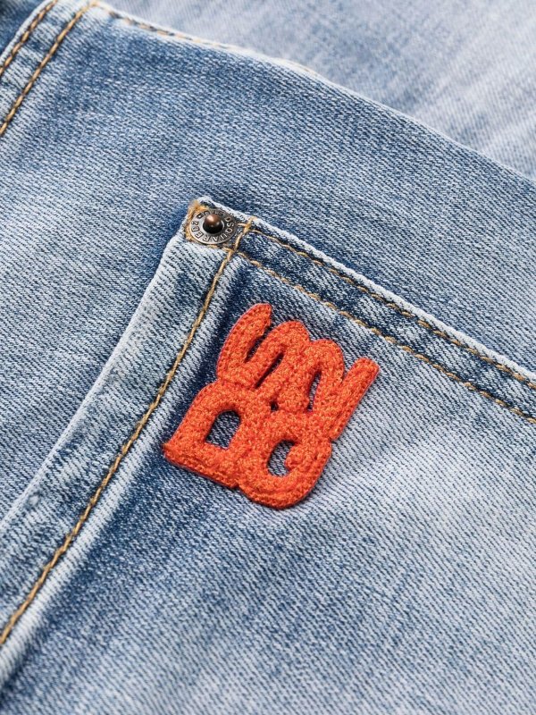 Distressed-effect cropped jeans shop online: DSQUARED2