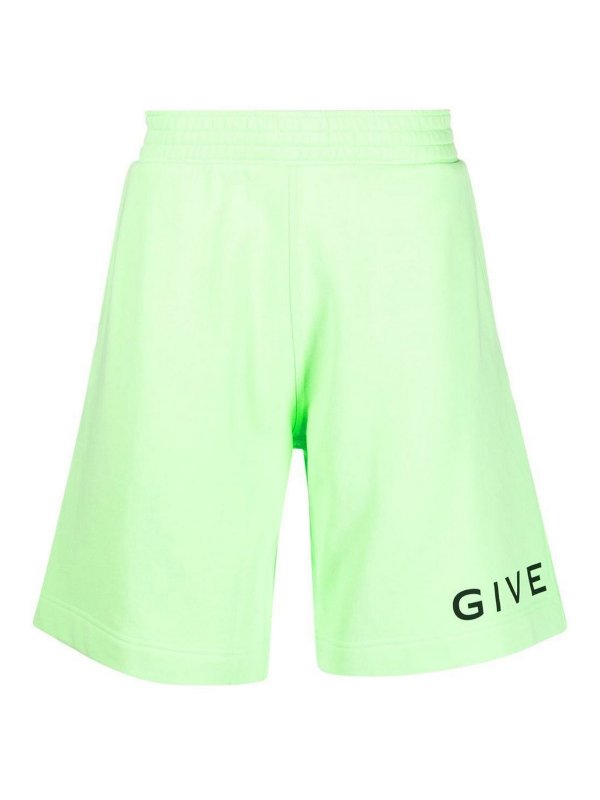 GIVENCHY: Trousers Shorts - Logo-print track shorts