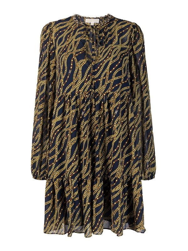 MICHAEL KORS: ショートドレス - ショートドレス - ブルー