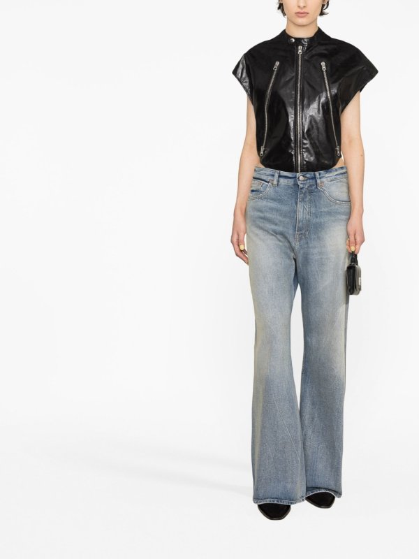 Flared mid-rise washed jeans shop online: MM6 MAISON MARGIELA