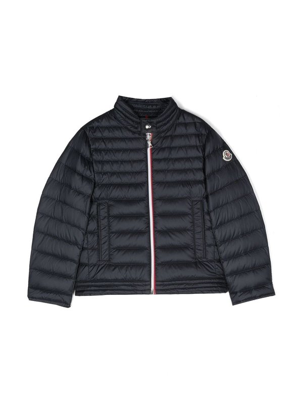 MONCLER JR: padded jackets - Logo-patch zip-up down jacket