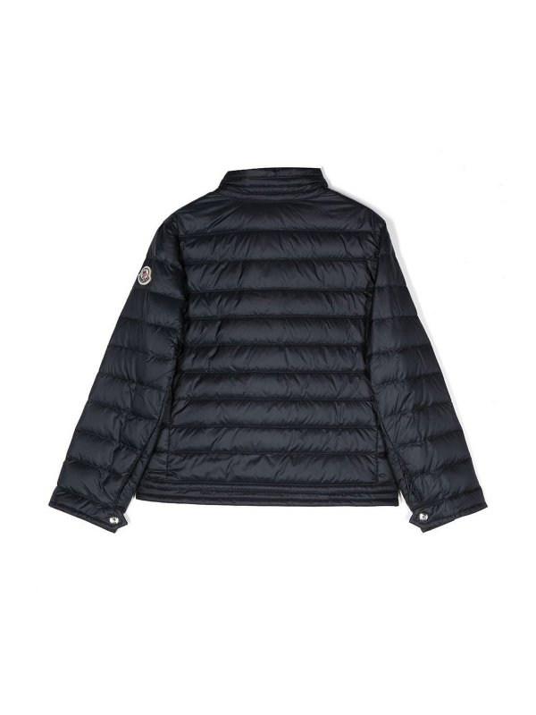 MONCLER JR: padded jackets online - Logo-patch zip-up down jacket