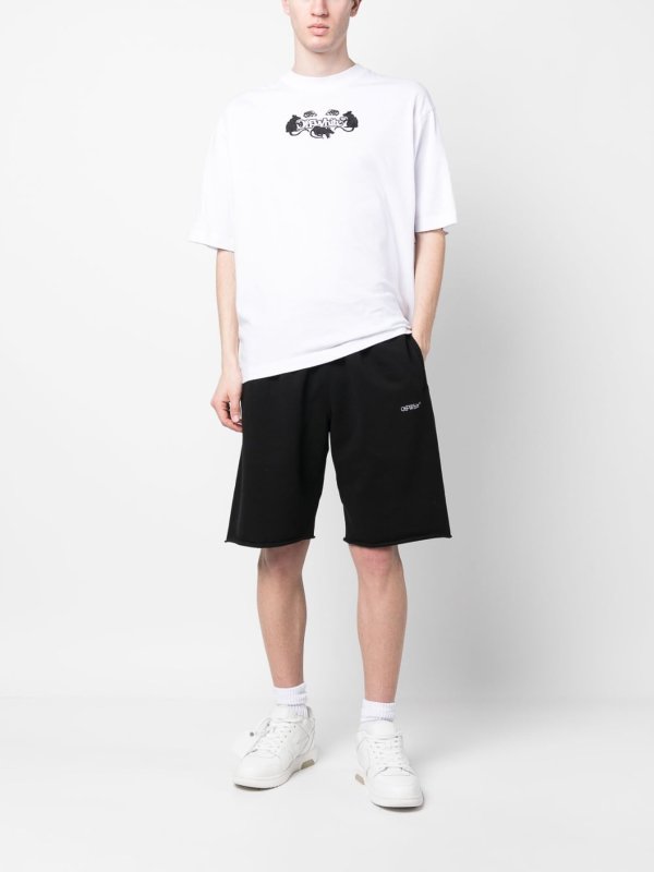 OFF-WHITE: Shorts online - Shorts - Negro