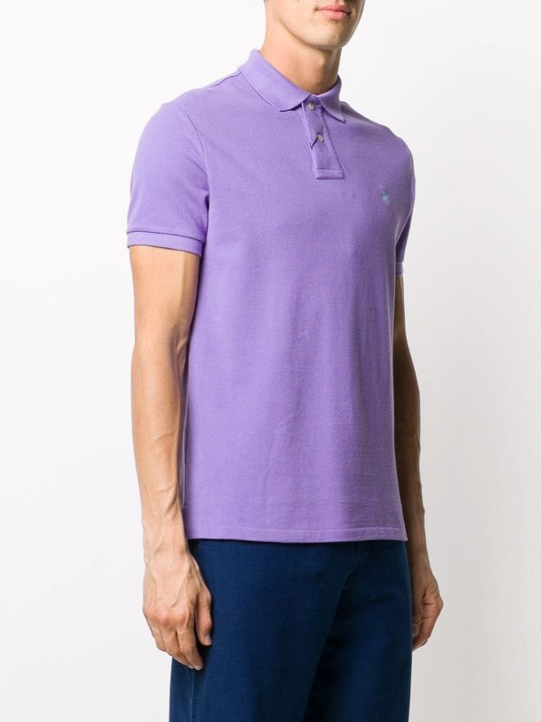 The Best Shops POLO RALPH LAUREN: polo shirts - Lilac purple cotton piqu cotton polo shirt