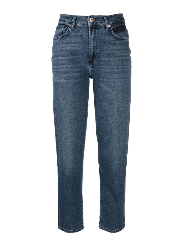 SEVEN: straight leg jeans - Straight-leg cropped jeans