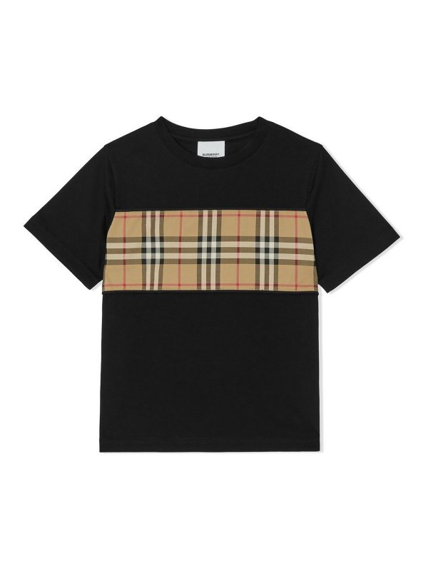 BURBERRY: Tシャツ - ストレートジーンズ - 黒