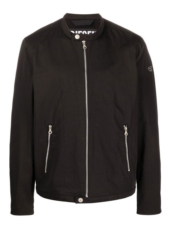 DIESEL: Chaquetas Bomber - Blazer - Negro