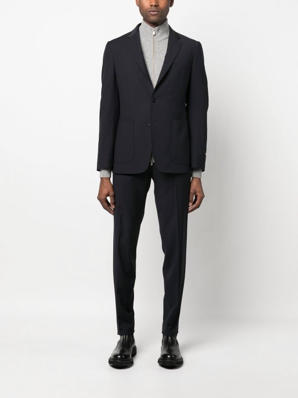 ZEGNA: formal suits online - Notched-lapels single-breasted blazer