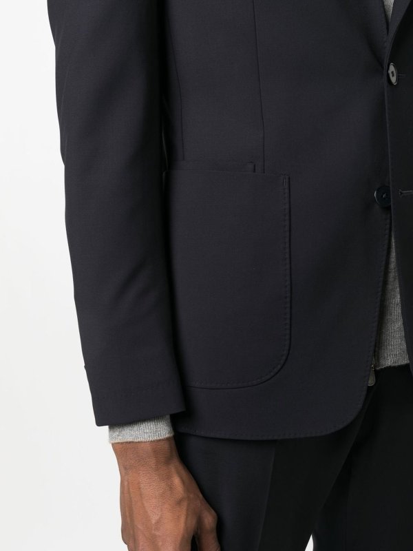 Notched-lapels single-breasted blazer shop online: ZEGNA