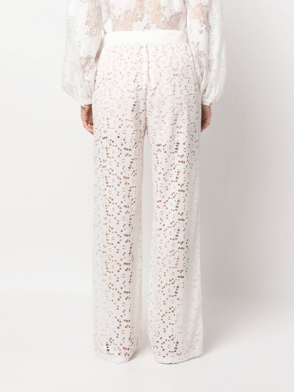 iKRIX Liu Jo: straight leg jeans - Wide-leg lace drawstring trousers