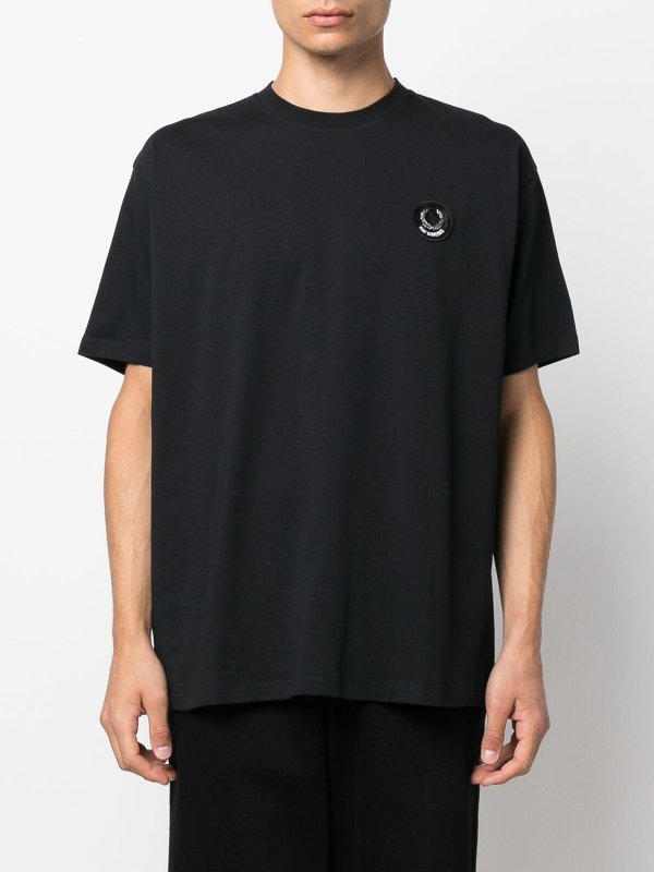 Logo-patch short-sleeved t-shirt shop online: FRED PERRY