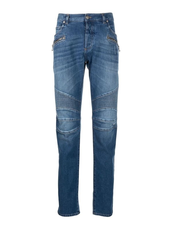 Balmain: ストレートジーンズ - ストレートジーンズ - ブルー