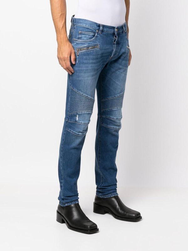 Balmain: ストレートジーンズ online - ストレートジーンズ - ブルー