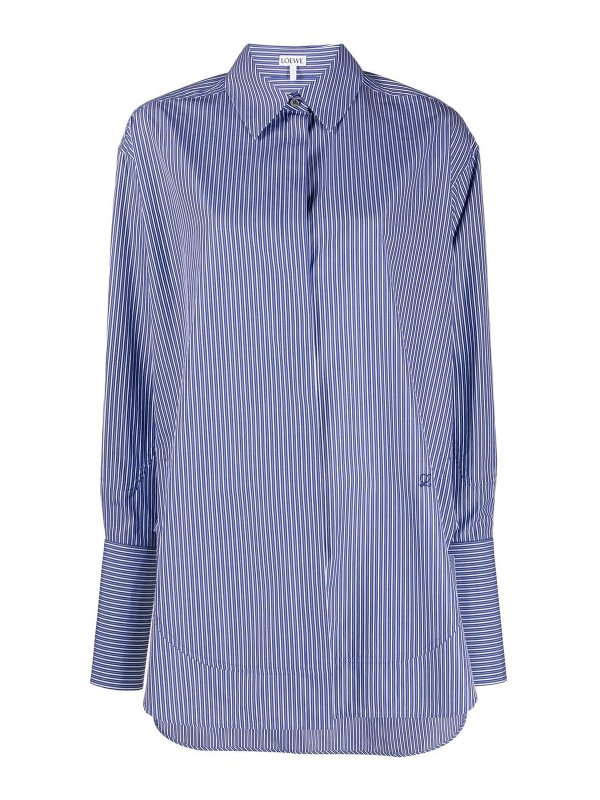 LOEWE: シャツ - カジュアルジャケット - ブルー