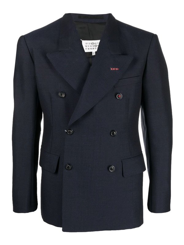 Maison Margiela: blazers - Double-breasted blazer