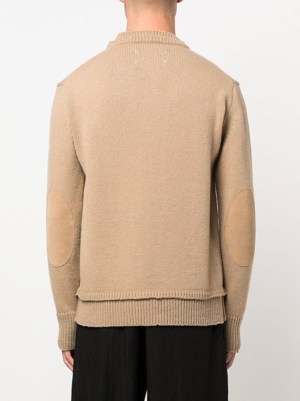 The Best Shops Maison Margiela: crew necks - Crew-neck layered jumper