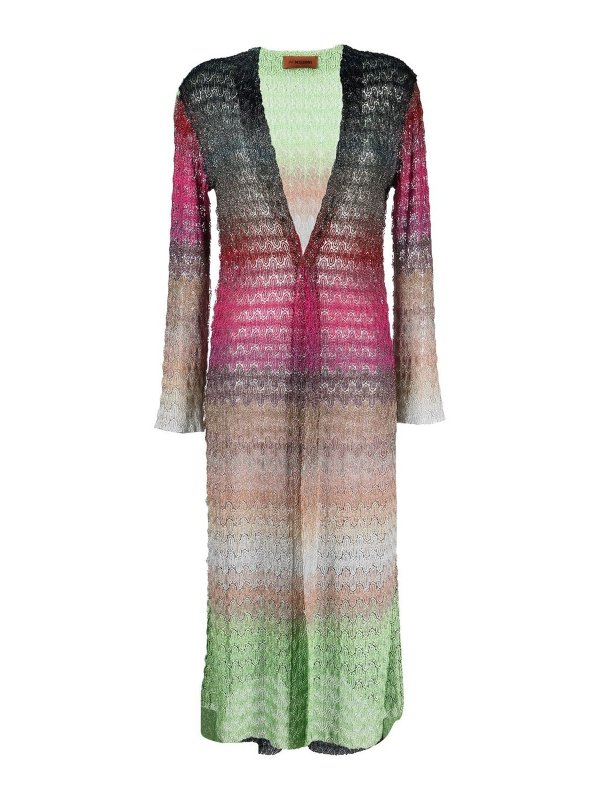 MISSONI: cardigans - Long lam gradient-effect cardigan