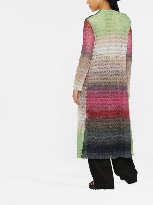 MISSONI: cardigans online - Long lam gradient-effect cardigan