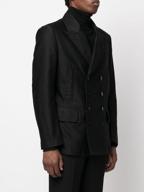 TOM FORD: short coats online - Double-breasted coat