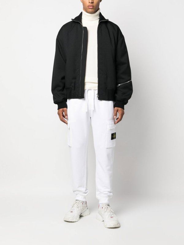 STONE ISLAND: crew necks online - Logo-patch roll neck sweater