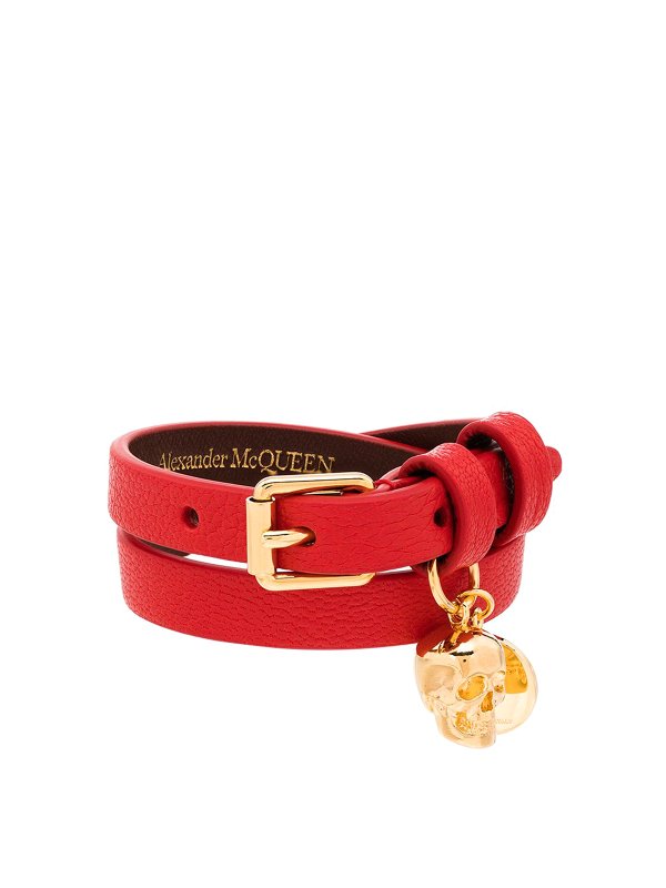 ALEXANDER MCQUEEN: ブレスレット＆バングル - ブレスレット/バングル - 赤