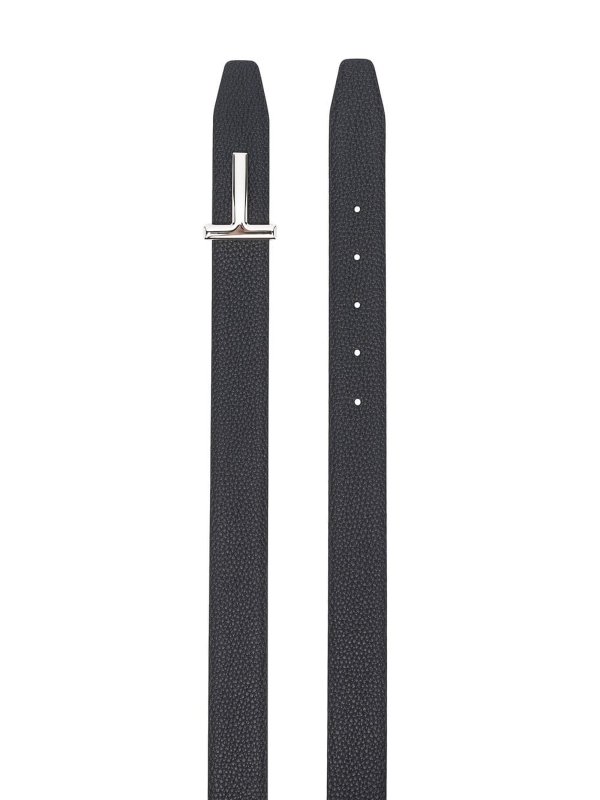 TOM FORD: belts online - Logo-plaque leather belt