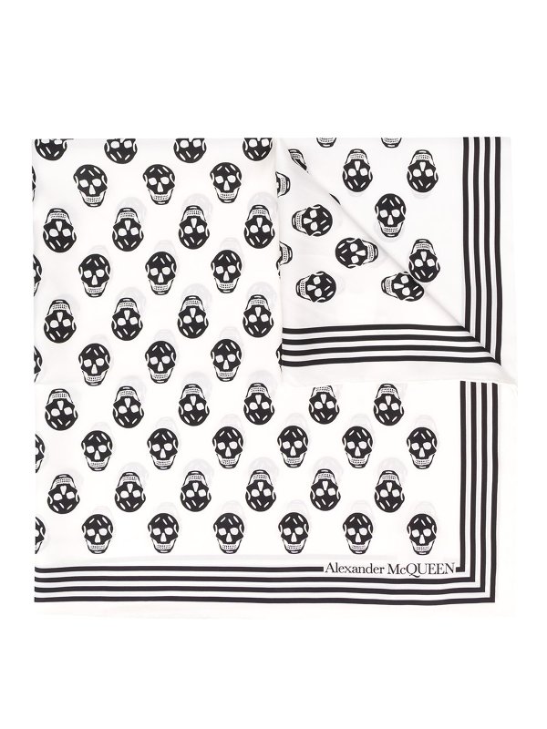 ALEXANDER MCQUEEN: Bufandas y pañuelos - Bufanda - Blanco