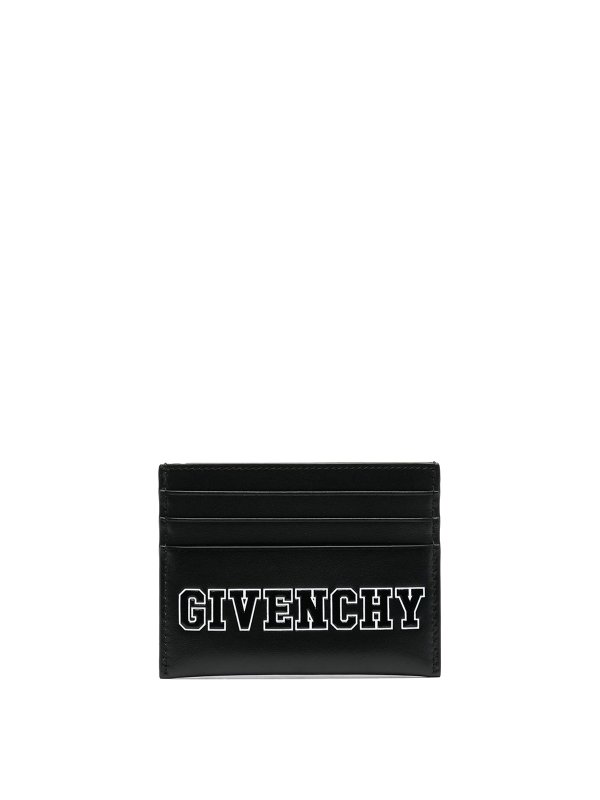 GIVENCHY: clutches - Logo-print leather cardholder
