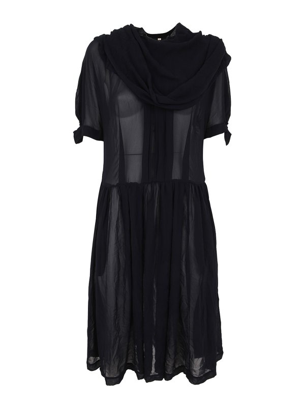 COMME DES GARCONS: knee length dresses - Midi black dress