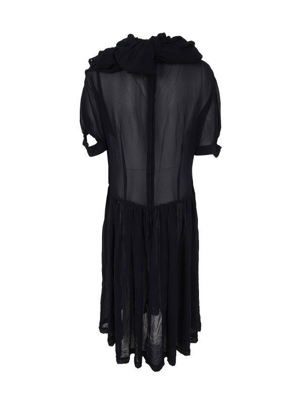 COMME DES GARCONS: knee length dresses online - Midi black dress