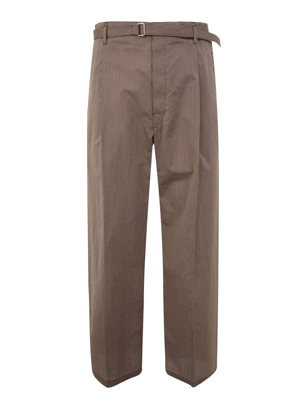 LEMAIRE: casual trousers - Belted easy pants