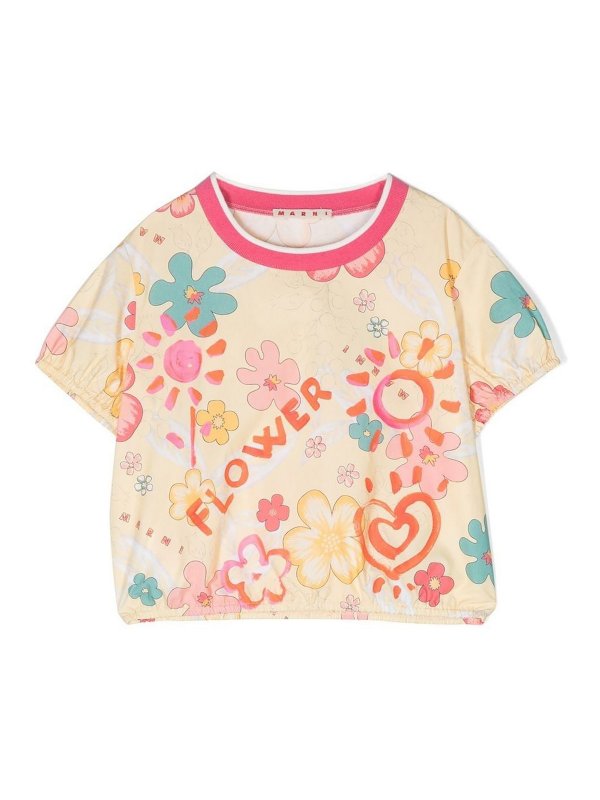 Marni: T-shirts - Chemise - Orange