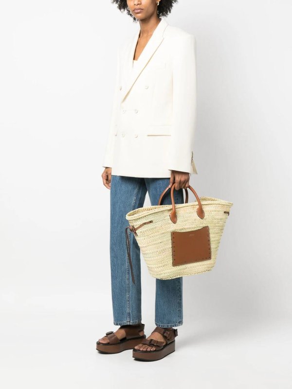 totes bags shop online Isabel marant cadix woven beach bag