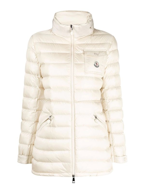 MONCLER: ダウン・ハイテクジャケット - ダウンジャケット - ベージュ
