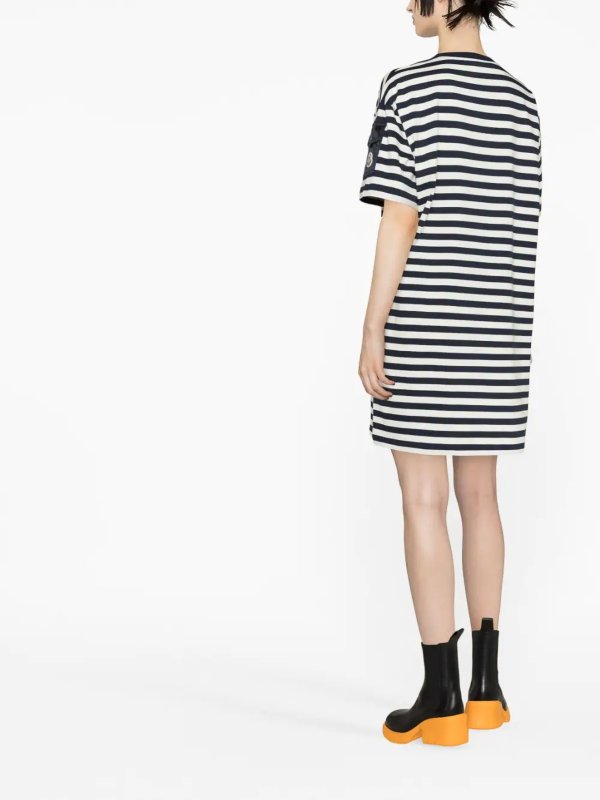 iKRIX MONCLER: t-shirt - Abito t-shirt a righe con stampa logo Moncler