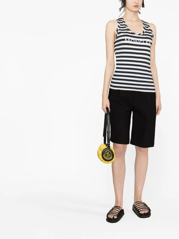 iKRIX MONCLER: Moncler striped logo-print tank top