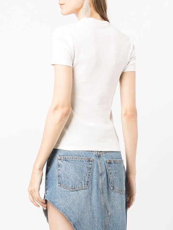 Off-white off stamp ribbed basic t-shirt shop online: OFF-WHITE