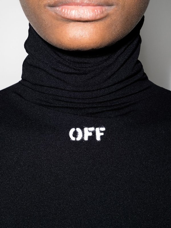 OFF-WHITE buy online Off-white logo-print roll-neck t-shirt