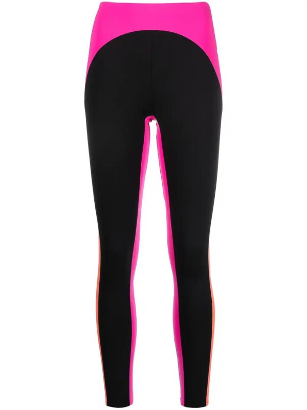 leggings shop online Off-white stretch-design mid-rise leggings