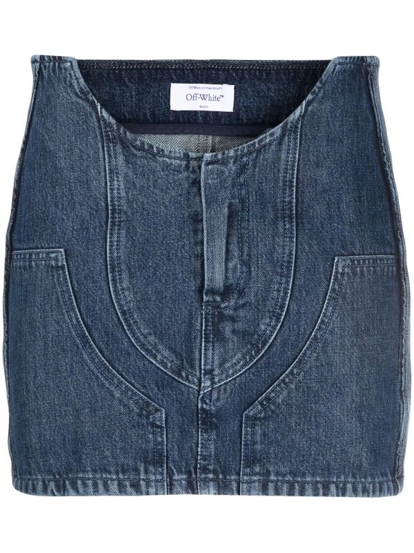 OFF-WHITE buy online ミニスカート - ブルー