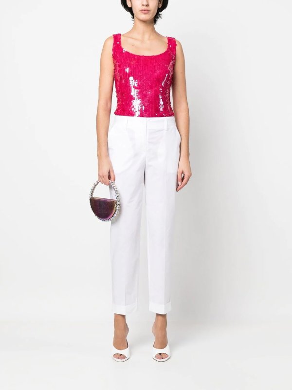 P.A.R.O.S.H.: casual trousers online - Parosh tapered-leg tailored trousers