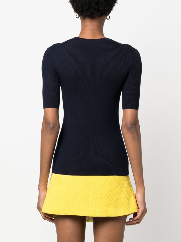 Parosh short sleeved round-neck knit top shop online: P.A.R.O.S.H.
