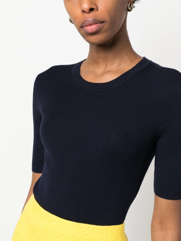 P.A.R.O.S.H. buy online Parosh short sleeved round-neck knit top