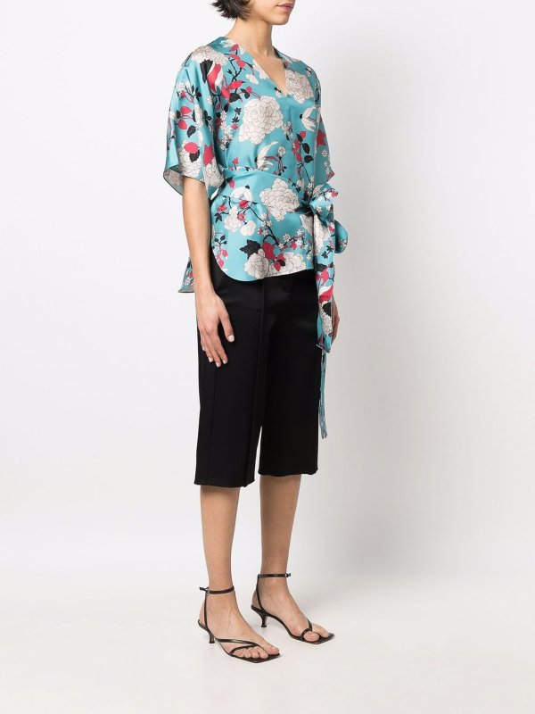 ALBERTO BIANI: blouses online - Belted silk blouse