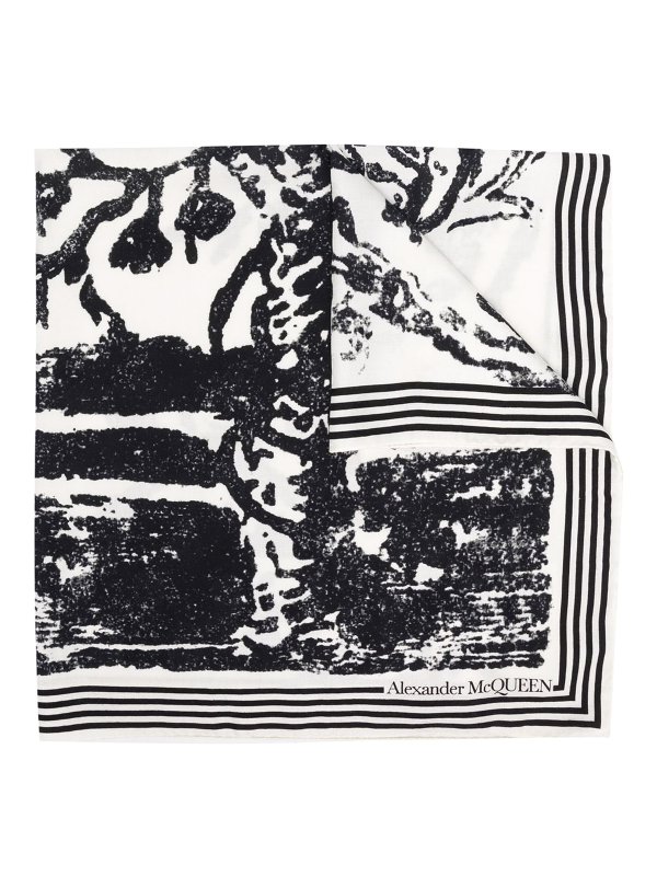 ALEXANDER MCQUEEN: Estolas y chales - Estola - Blanco