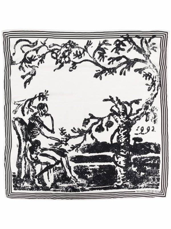 The Best Shops ALEXANDER MCQUEEN: Estolas y chales - Estola - Blanco