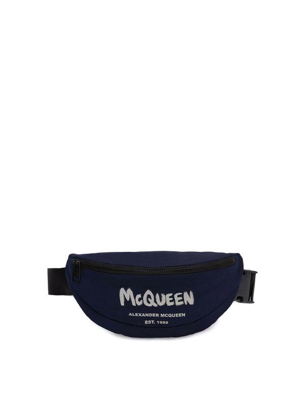 ALEXANDER MCQUEEN: Riñoneras - Cinturón - Azul